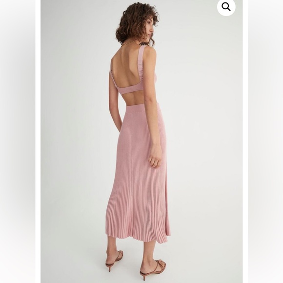 NWT Hansen and & Gretel ANOUK BRA designer ribbed knit crop top bralette pink - Picture 4 of 12